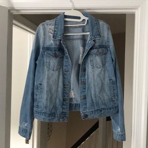 Destroyed denim jacket